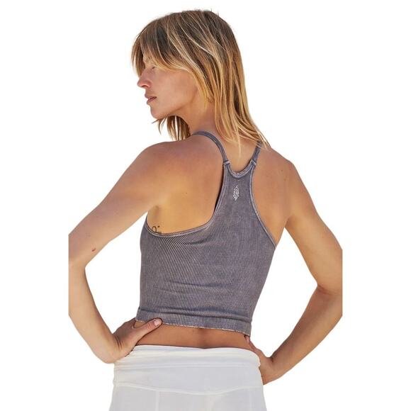 NWOT Happiness Runs Long Crop Tank in Grey, Size XS/S - Picture 2 of 8